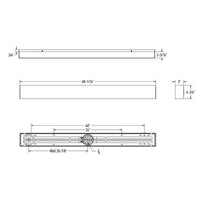 Boulevard 48in Linear Wall Sconce, 5CCT