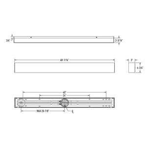 Boulevard 48in Linear Wall Sconce, 5CCT