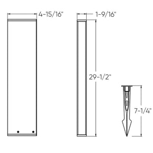 Column Landscape Bollard (20 in.) CCT