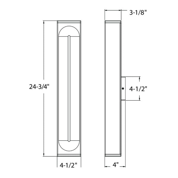 Profile LED Vertical Wall Sconce
