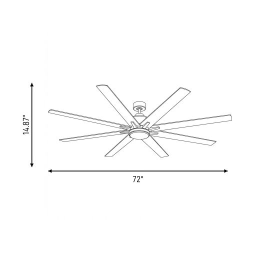 72" LED Outdoor Ceiling Fan