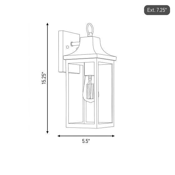1-Light Outdoor Wall Lantern