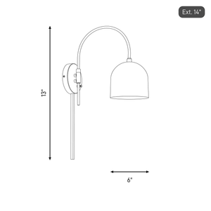 Meridian 1-Light Adjustable Wall Sconce