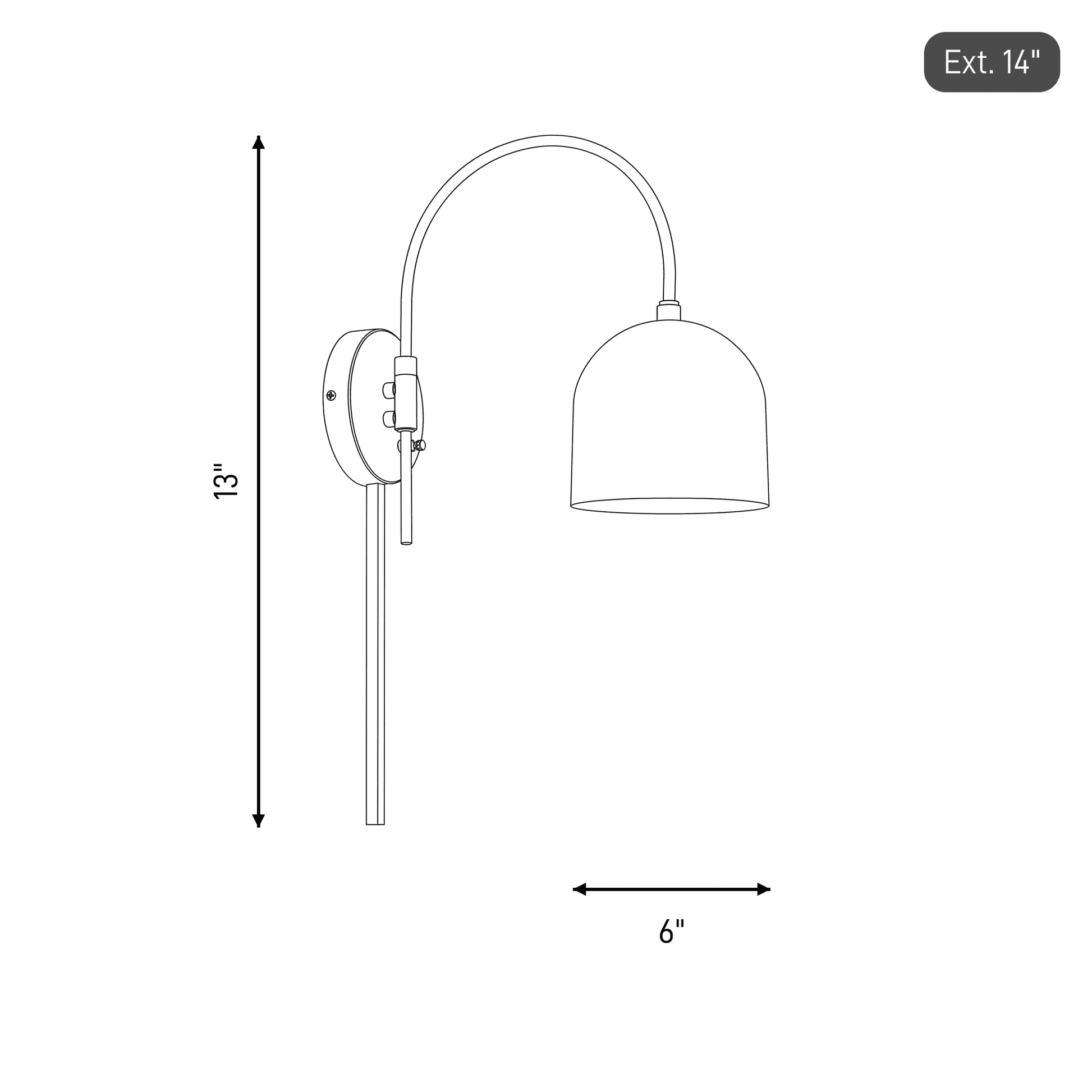 Meridian 1-Light Adjustable Wall Sconce