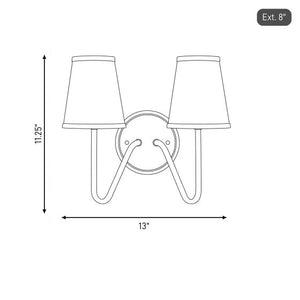 2-Light Wall Sconce