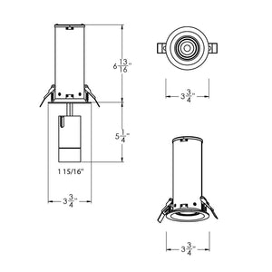 Aperture 3in Directional spot recessed, 5CCT, multi-wattage