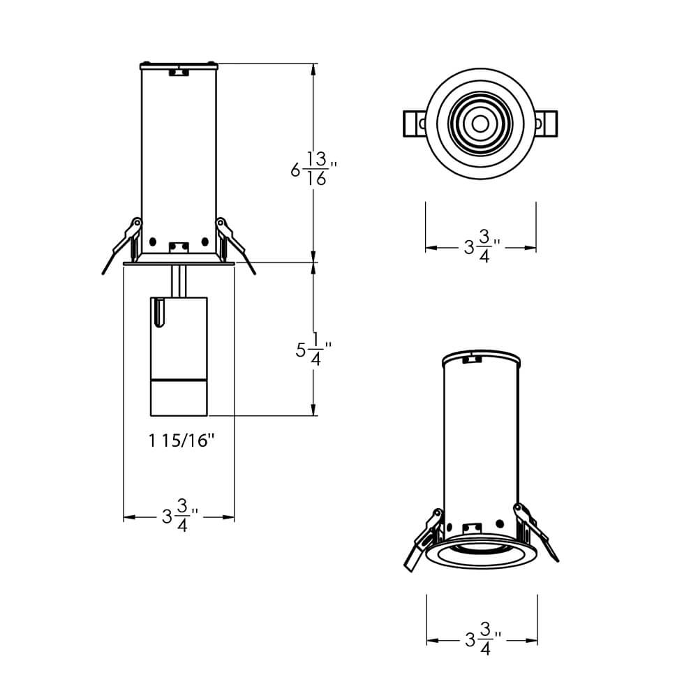 Aperture 3in Directional spot recessed, 5CCT, multi-wattage