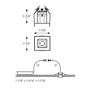 PinPoint Recessed 5CCT downlight with 1 spot light