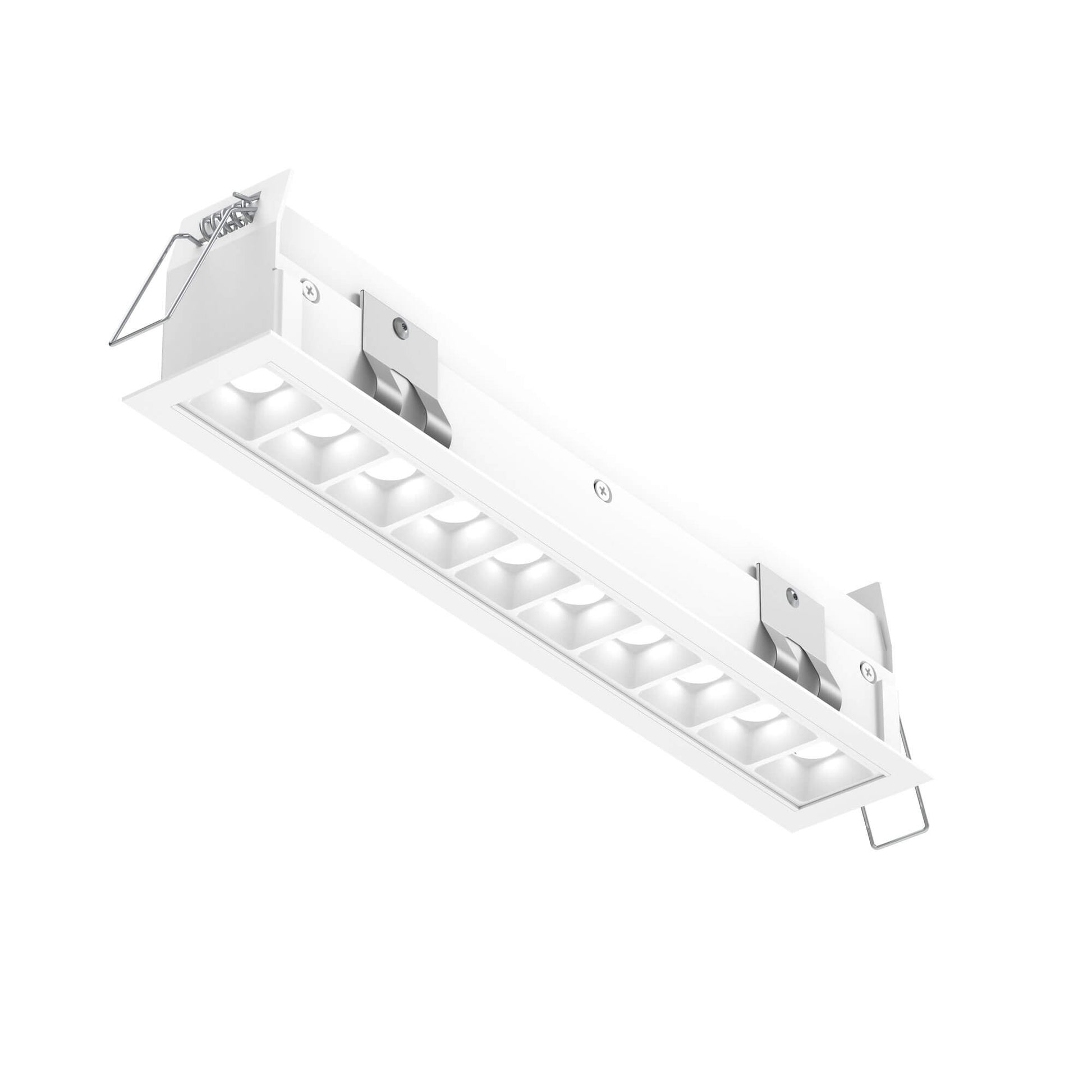 PinPoint Recessed 5CCT linear with 10 mini spot lights