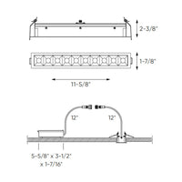 PinPoint Recessed 5CCT linear with 10 mini spot lights