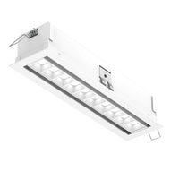 PinPoint Recessed 5CCT linear with 10 mini swivel spot lights