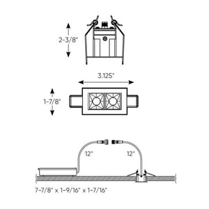 PinPoint Recessed 5CCT downlight with 2 spot lights