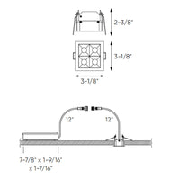 PinPoint Recessed 5CCT light with 4 mini spot light