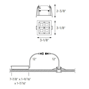 PinPoint Recessed 5CCT light with 4 mini spot light