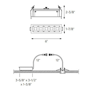 PinPoint Recessed 5CCT light with 5 mini spot light