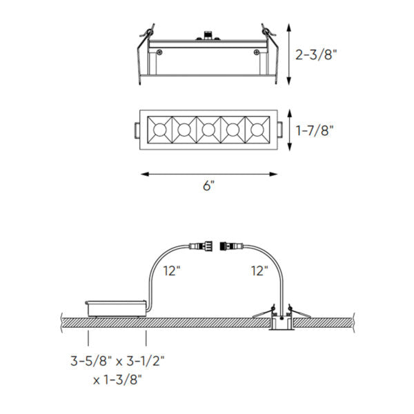 PinPoint Recessed 5CCT light with 5 mini spot light