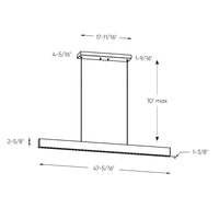 Pinpoint 48in Multi-spot Linear Pendant, Zero gravity canopy