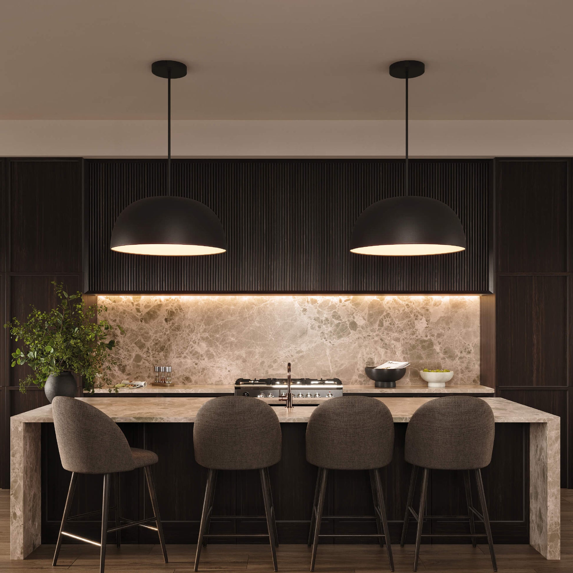 Napa 30in fixture - 2in1 Pendant and Flush mount