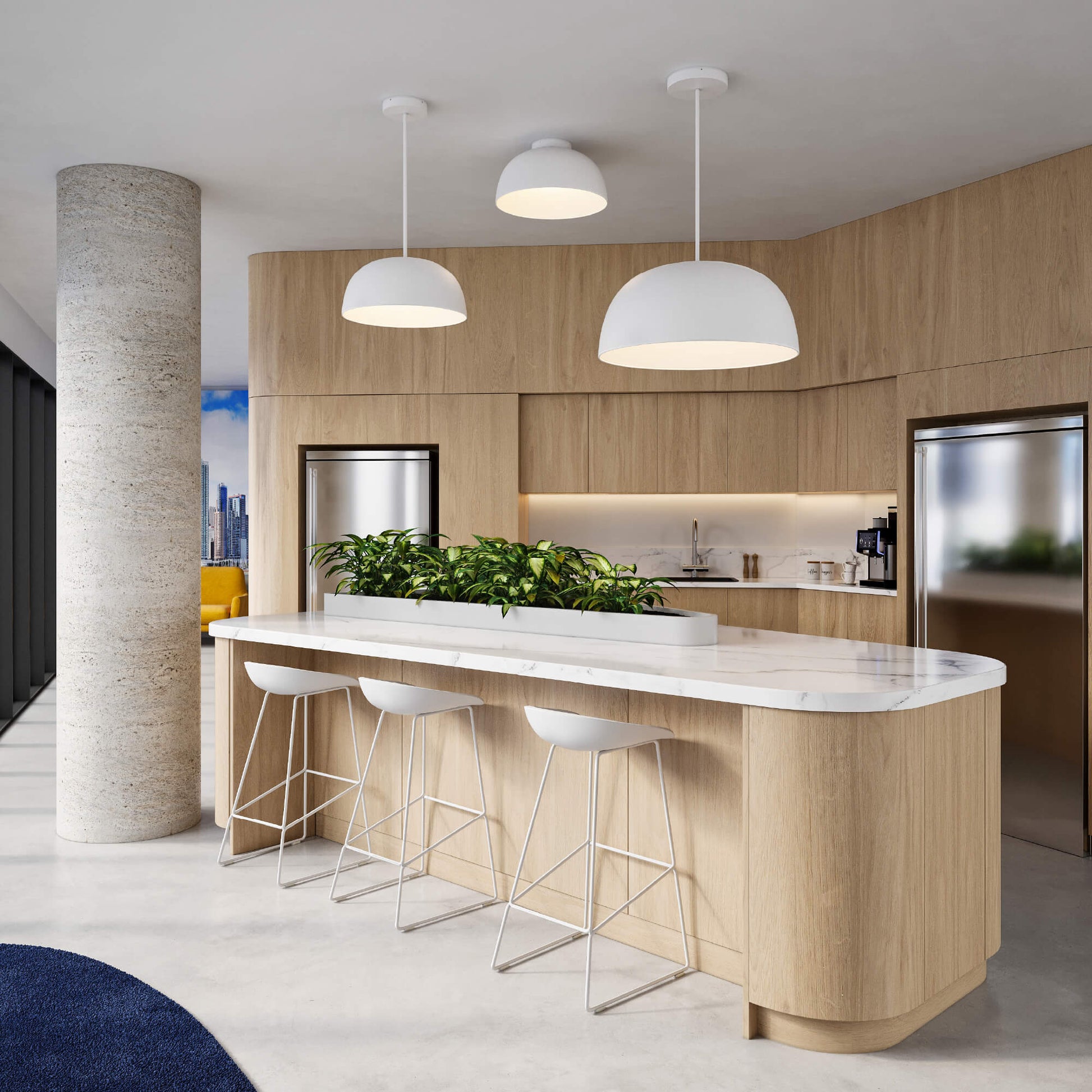 Napa 30in fixture - 2in1 Pendant and Flush mount