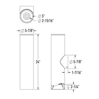 Pillar 24in Round Wall Sconce