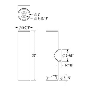 Pillar 24in Round Wall Sconce