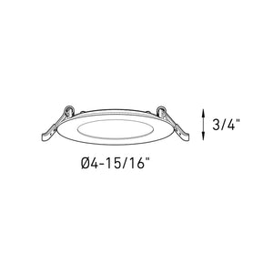 Reach 4 in Round LED Panel, White
