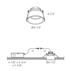 Facet 4 Inch CCT Round Indoor/Outdoor Regressed Gimbal Down Light