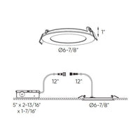 Mystique 6 Inch Round LED Recessed Panel Light with Multi Trim
