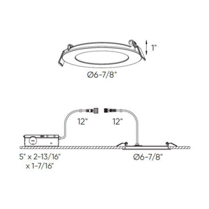 Mystique 6 Inch Round LED Recessed Panel Light with Multi Trim