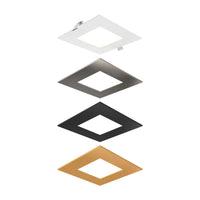 Mystique 6 Inch Square LED Recessed Panel Light with Multi Trim