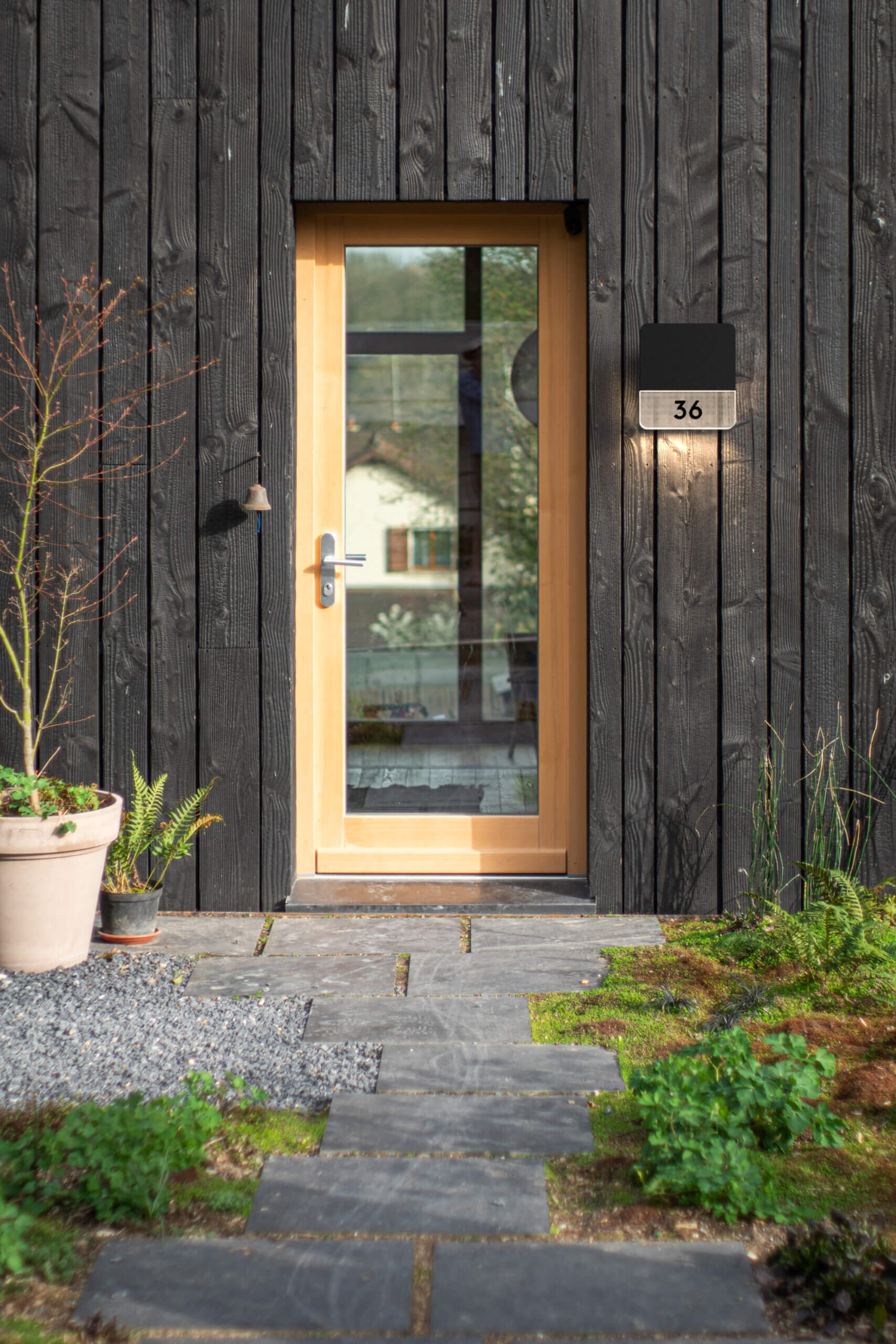 Alto Exterior LED wall mount with address numbers