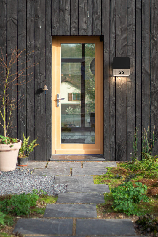 Alto Exterior LED wall mount with address numbers