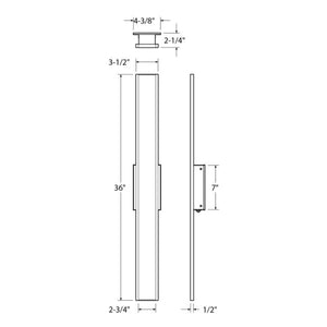 Gemini Slim Outdoor Wall Sconce 5CCT