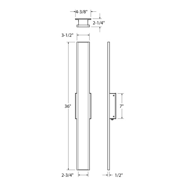 Gemini Slim Outdoor Wall Sconce 5CCT