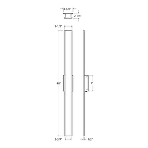 Gemini Slim Outdoor Wall Sconce 5CCT