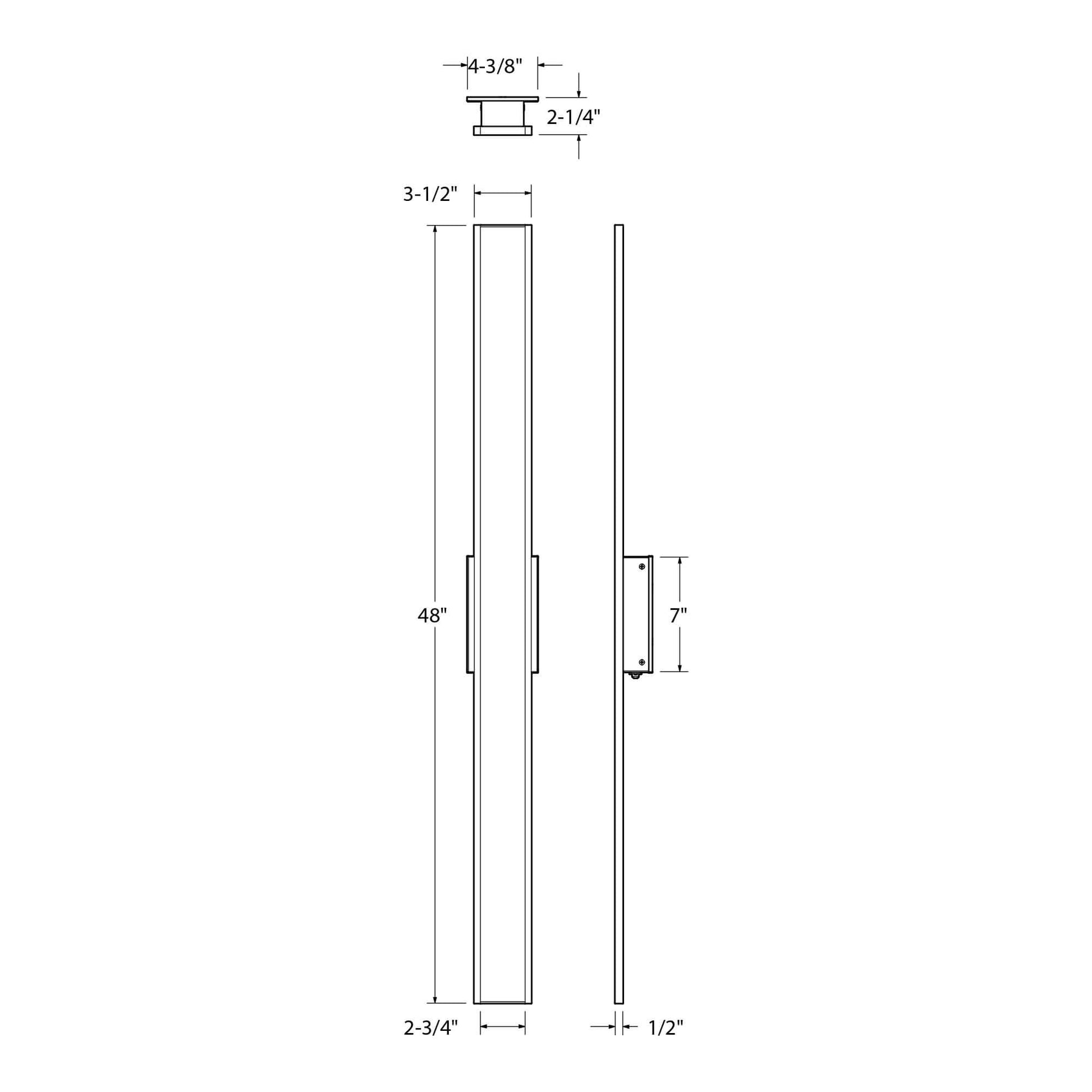 Gemini Slim Outdoor Wall Sconce 5CCT