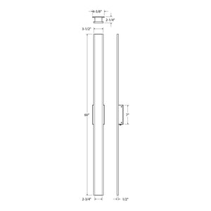 Gemini Slim Outdoor Wall Sconce 5CCT
