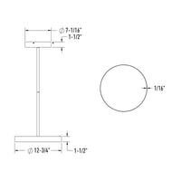 Fusion 12in trimless 2in1 with stems, 5CCT, 120-347v, 0-10v/Triac