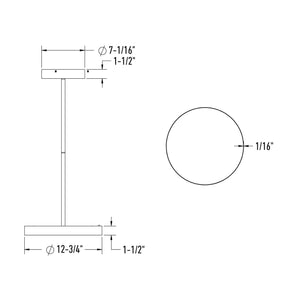 Fusion 12in trimless 2in1 with stems, 5CCT, 120-347v, 0-10v/Triac