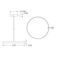 Fusion 21in trimless 2in1 with stems, 5CCT, 120-347v, 0-10v/Triac