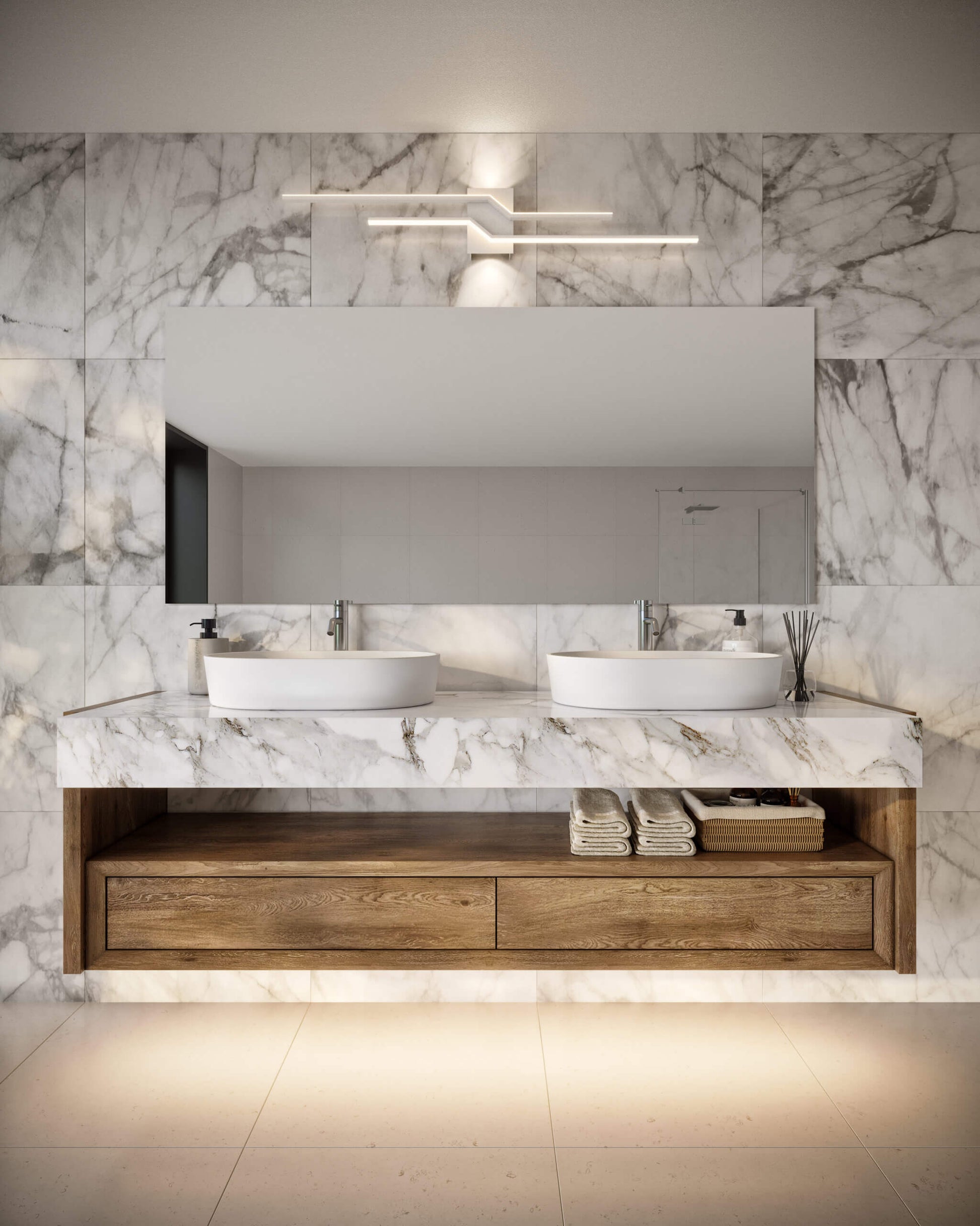 Lightning Double Line Wall Mount